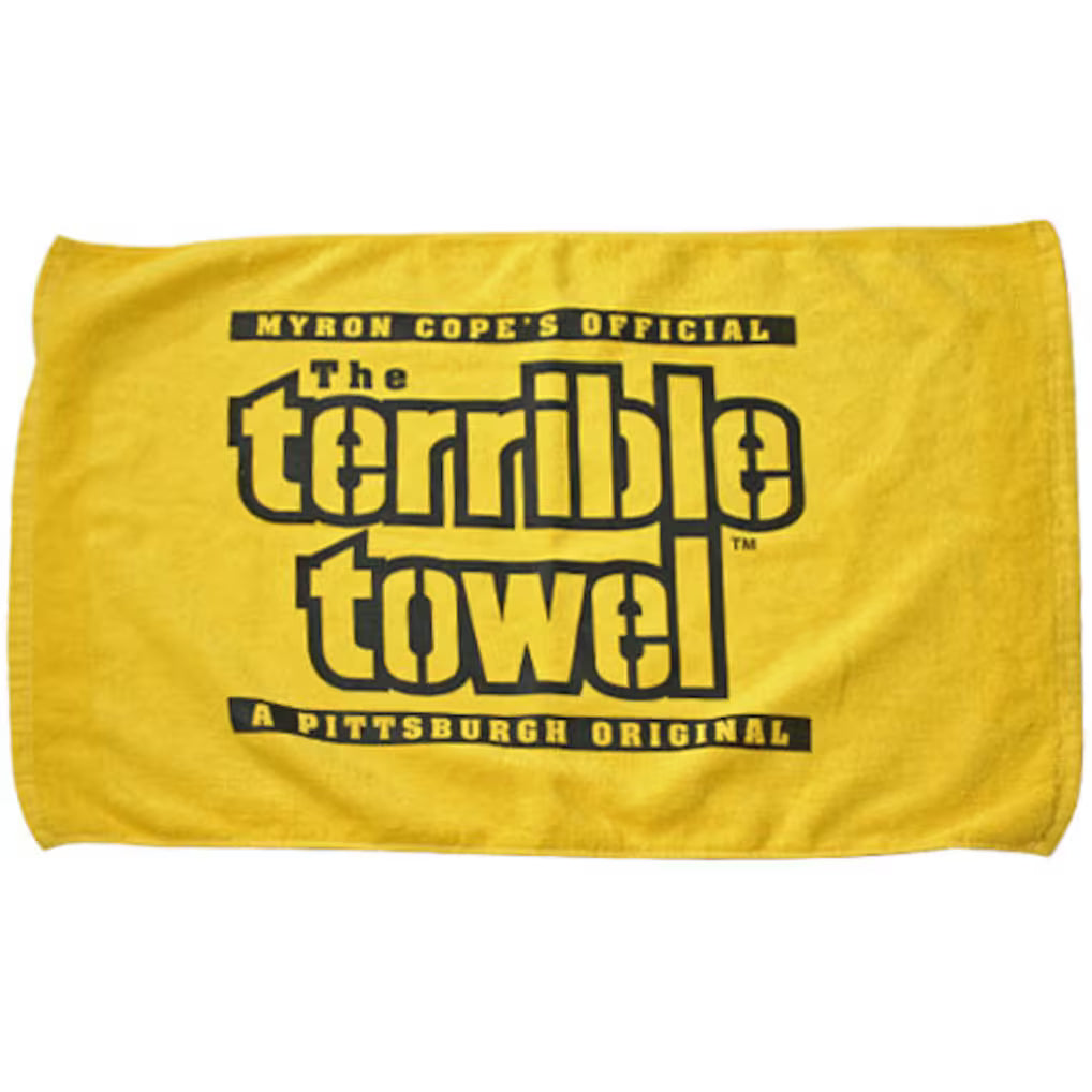 Myron Cope’s Official Pittsburgh Steelers NFL The Terrible Towel – Gold (UK Stock)
