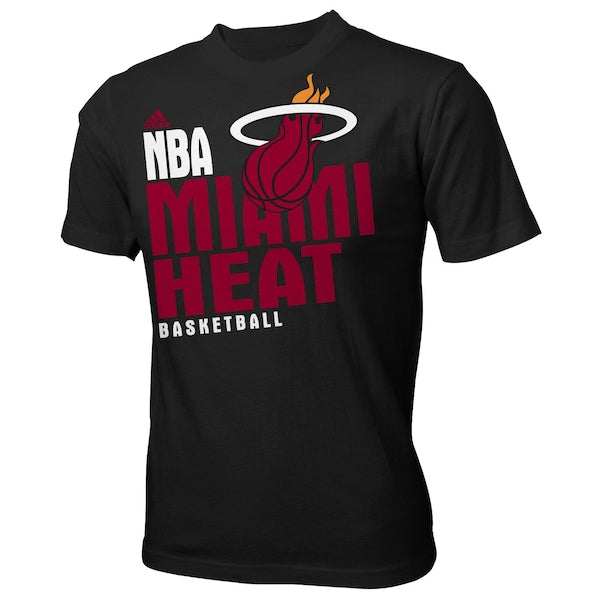 Miami Heat NBA UK Small Adidas Stacked Extreme T-Shirt - UKASSNI