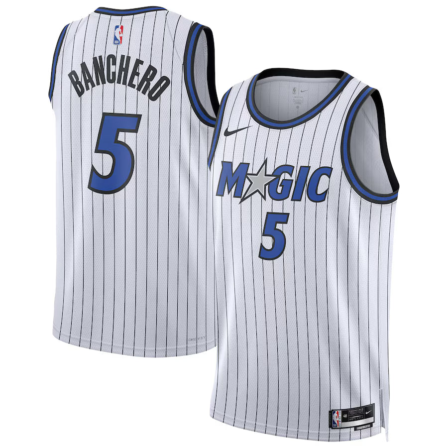 Paolo Banchero Orlando Magic Association Edition Swingman Jersey – White (USA Stock)
