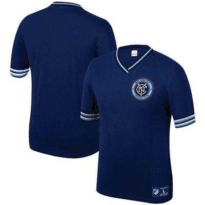 New York City FC MLS UK XL Mitchell & Ness Overtime Win Vintage T-Shirt - Blue - UKASSNI