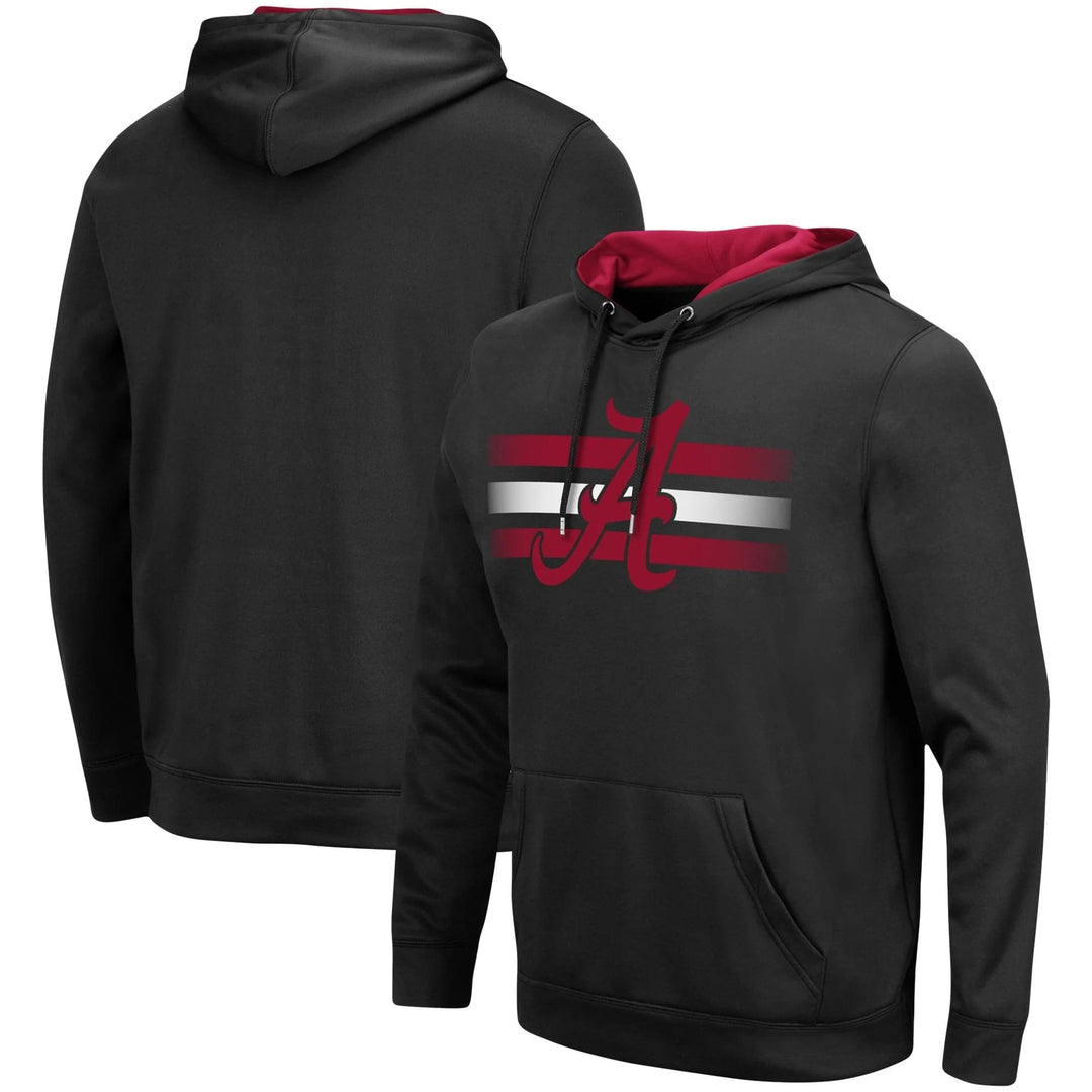 Alabama Crimson Tide NCAA UK Medium Colosseum Lighthouse Pullover Hoodie – Black (UK Stock) - UKASSNI
