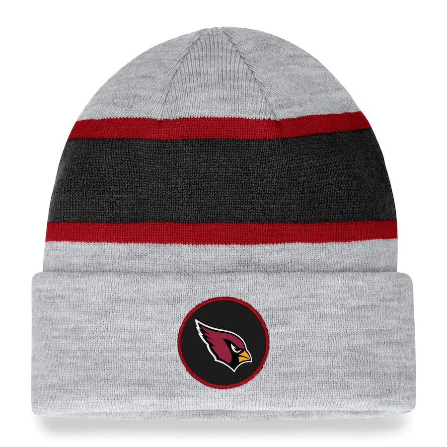 Arizona Cardinals NFL UK Fanatics Branded Logo Cuffed Knit Hat - Heather Gray - UKASSNI