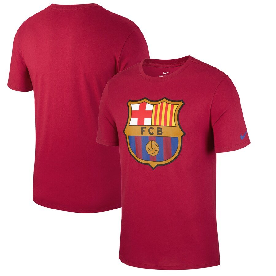 Barcelona UK Large Nike Evergreen T-Shirt - Red - UKASSNI