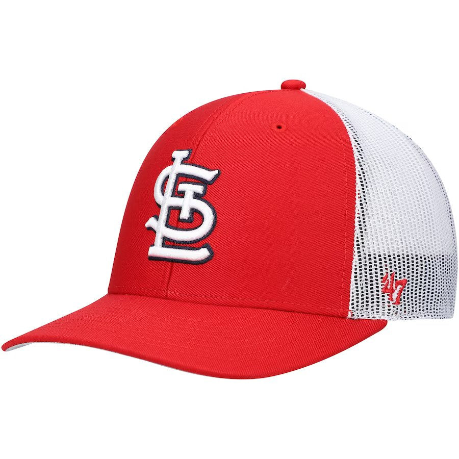 St. Louis Cardinals MLB UK '47 Primary Logo Trucker Snapback Hat - Red/White - UKASSNI