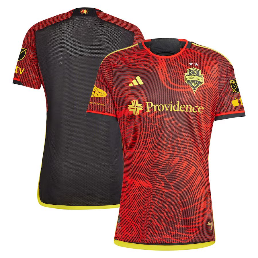 Seattle Sounders FC MLS UK adidas Large 2023 The Bruce Lee Kit Authentic Jersey - Red - UKASSNI