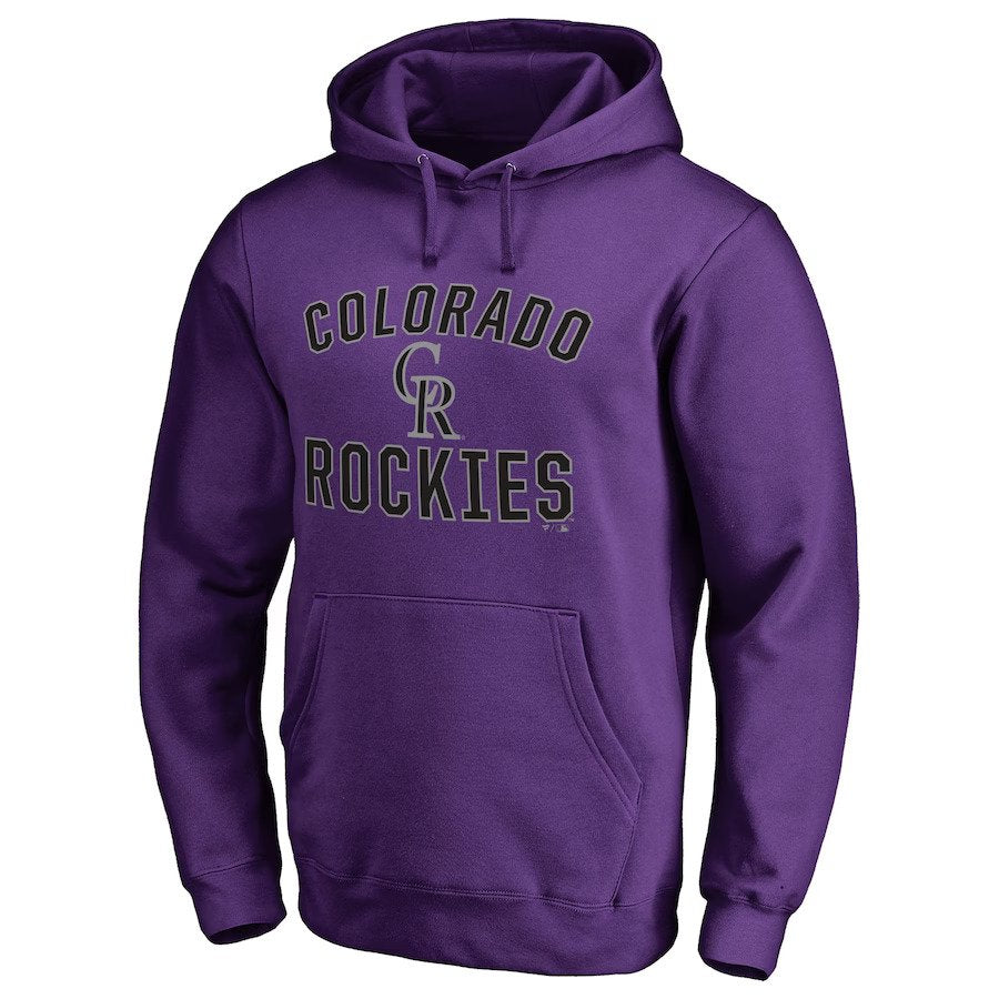 Colorado Rockies Medium MLB UK Victory Arch Pullover Hoodie - Purple - UKASSNI