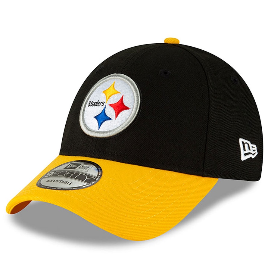 Pittsburgh Steelers NFL UK New Era The League Two-Tone 9FORTY Adjustable Hat - Black/Gold - UKASSNI