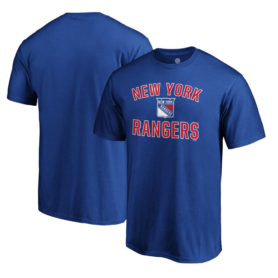 New York Rangers NHL UK Fanatics Branded Team Victory Arch T-Shirt - Blue - UKASSNI