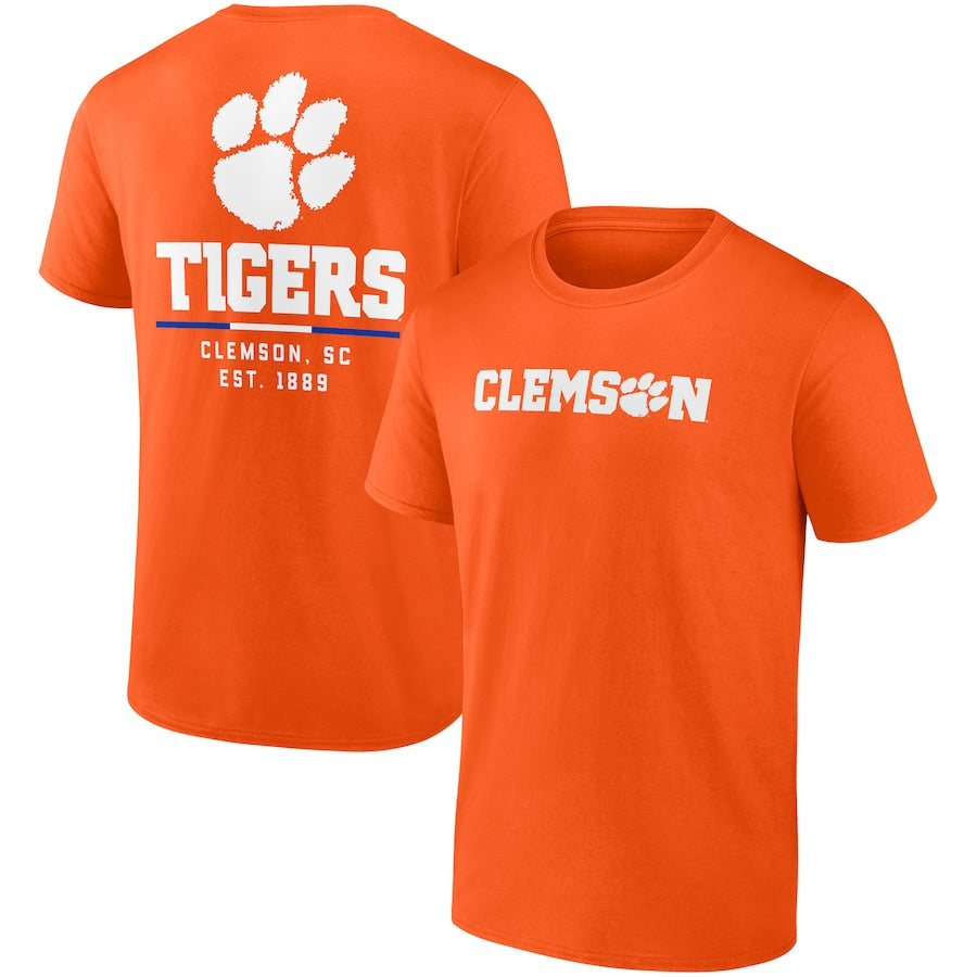 Clemson Tigers Fanatics Branded Game Day 2-Hit T-Shirt - Orange - Large - American Football - Officially Licensed - UKASSNI