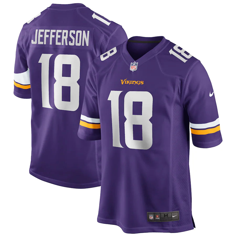 Minnesota Vikings NFL UK XL Justin Jefferson Nike Game Jersey - Purple - UKASSNI