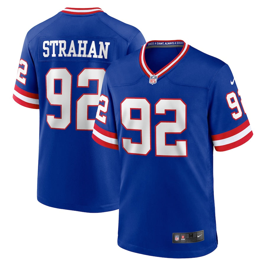 New York Giants NFL UK Michael Strahan Medium Nike Classic Retired Player Game Jersey - Royal - UKASSNI