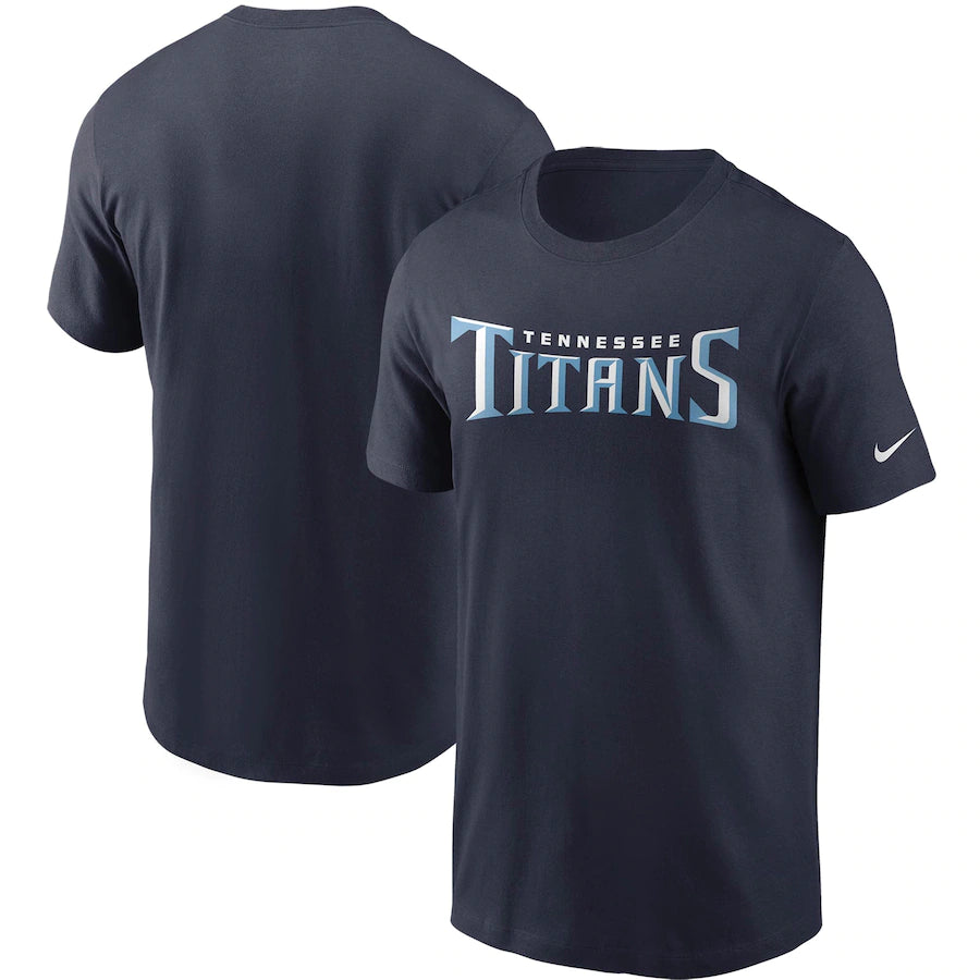Tennessee Titans Nike Team Wordmark T-Shirt - Navy - UKASSNI