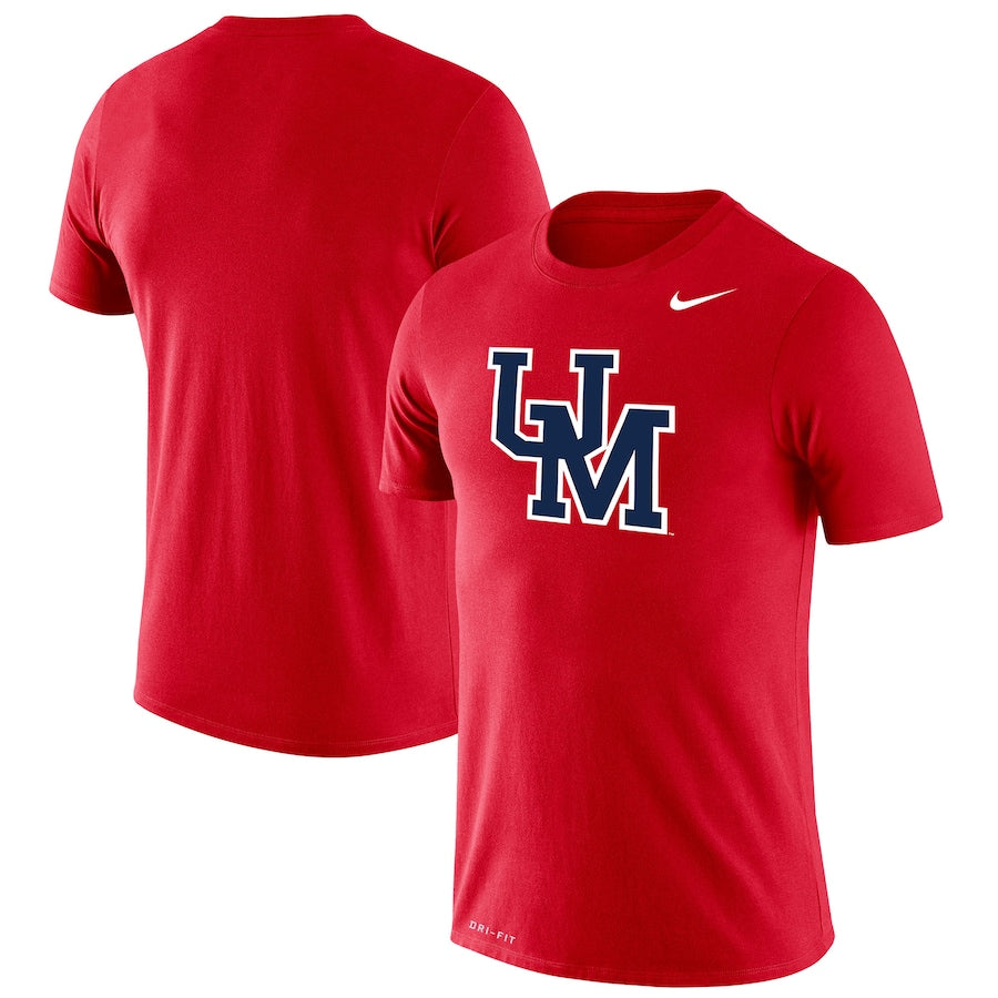 Ole Miss Rebels NCAA UK Nike School Logo Legend Performance T-Shirt - Red - UKASSNI