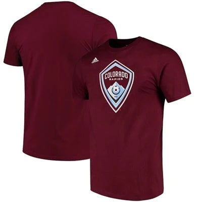 Colorado Rapids MLS UK Adidas Burgundy Logo Set T-Shirt - UKASSNI