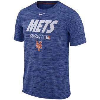 New York Mets Small MLB UK Nike Authentic Collection Velocity Team Issue Performance T-Shirt - Royal - UKASSNI