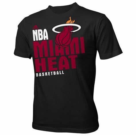 Miami Heat NBA UK Adidas Stacked Extreme T-Shirt - UKASSNI