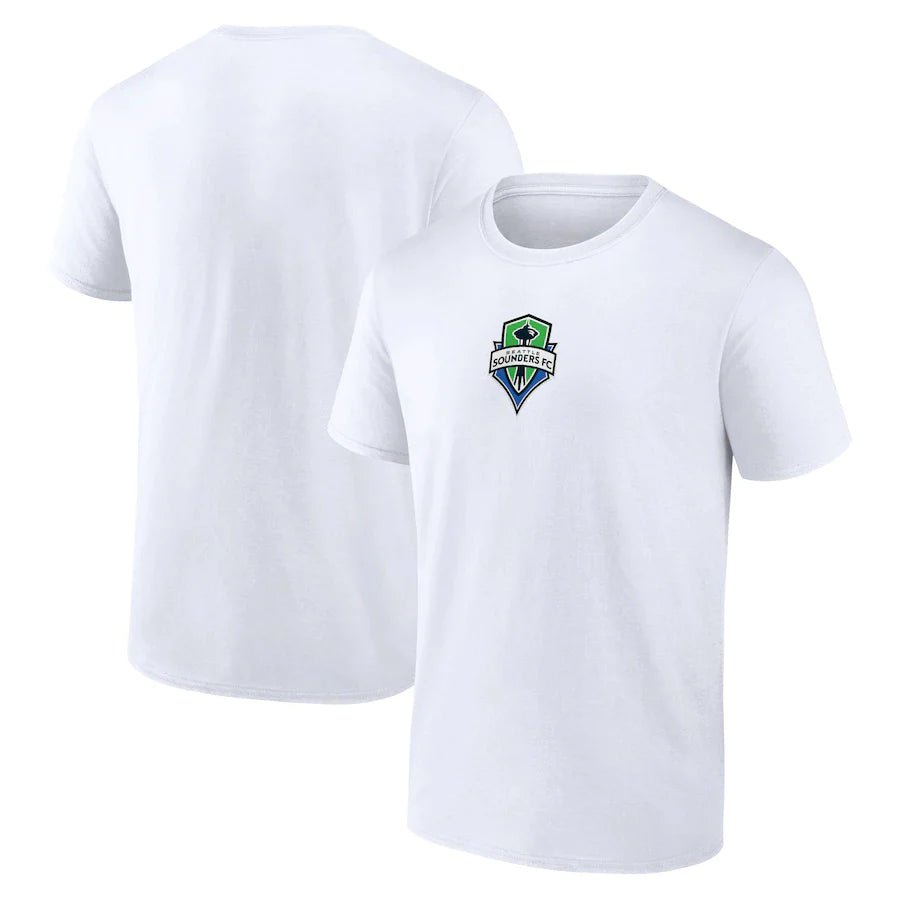 Seattle Sounders FC MLS UK Fanatics Branded Medium Logo T-Shirt - White - UKASSNI