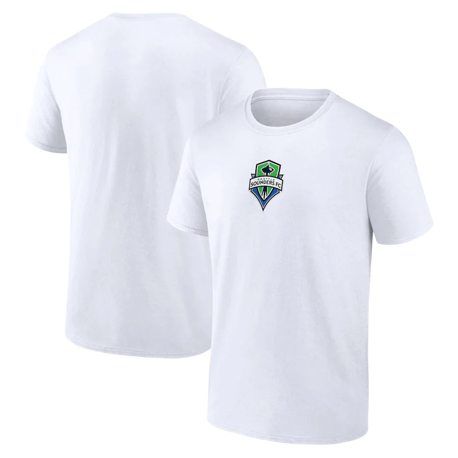 Seattle Sounders FC MLS UK Medium Fanatics Branded Logo T-Shirt - White - UKASSNI