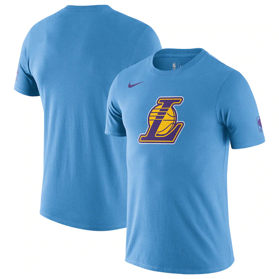 Los Angeles Lakers NBA UK Medium Nike City Edition Essential Logo T-Shirt – Powder Blue (UK Stock) - UKASSNI