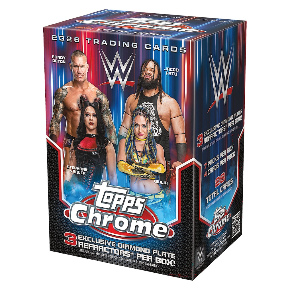 2026 Topps Chrome WWE Factory Sealed Value Box (USA Stock)