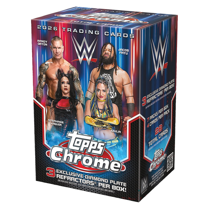 2026 Topps Chrome WWE Factory Sealed Value Box (USA Stock)