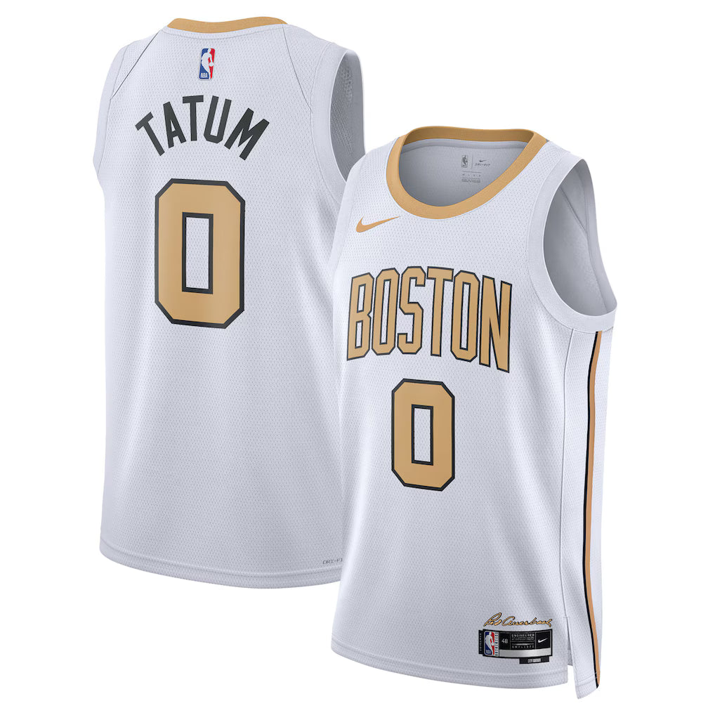 Boston Celtics NBA Jayson Tatum Nike 2025/26 City Edition Swingman Jersey – White (USA Stock) - UKASSNI