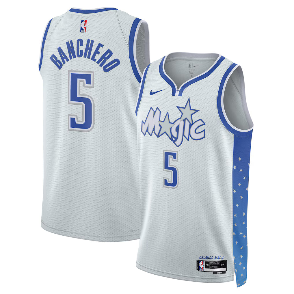 Orlando Magic NBA Paolo Banchero Nike 2025/26 City Edition Swingman Jersey – Silver (USA Stock) - UKASSNI