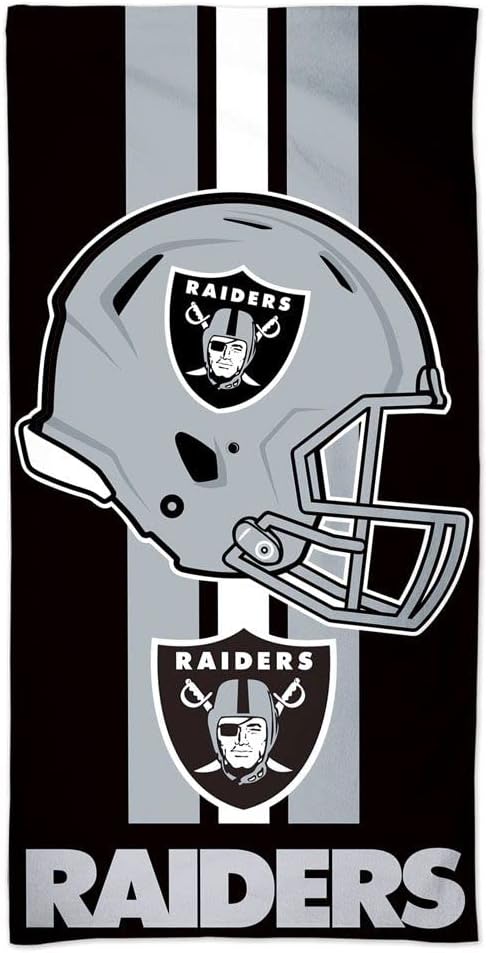 Oakland Raiders NFL UK 30 by 60 Fiber Reactive Beach Towel - UKASSNI