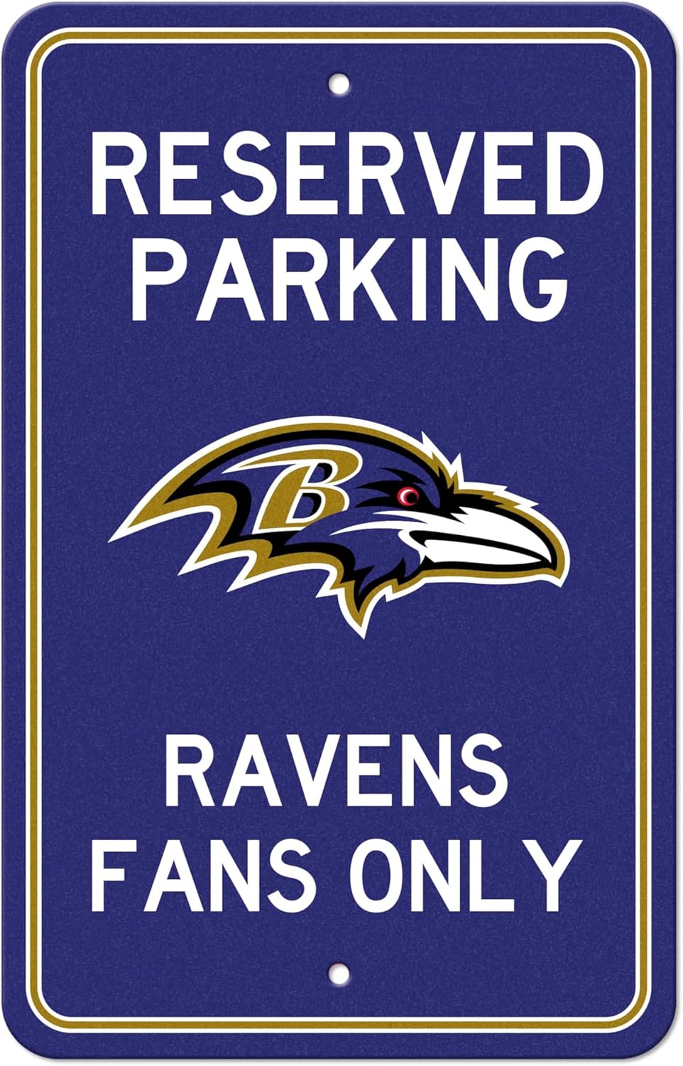 Baltimore Ravens NFL UK Wincraft Reserved Parking Sign - UKASSNI