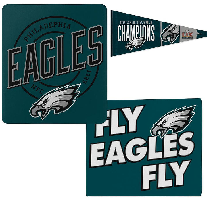 Philadelphia Eagles NFL Logo + “Fly Eagles Fly” 3-Piece Pack Bundle – (UK Stock) - UKASSNI