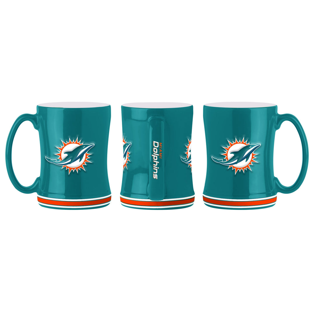 Miami Dolphins NFL UK Two Relief Mugs - UKASSNI