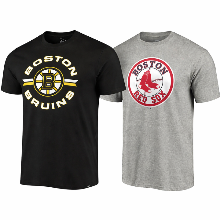 Boston Bruins NHL &amp; Boston Red Sox MLB T-Shirt Bundle – Medium (UK Stock) - UKASSNI