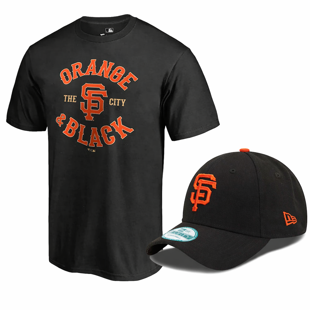 San Francisco Giants MLB Hometown Collection Orange & Black T-Shirt – Black – Large (UK Stock) - UKASSNI