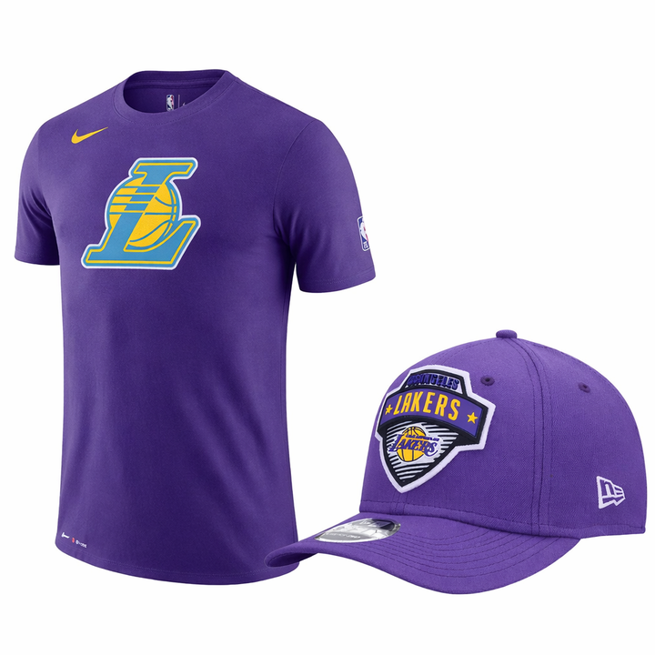 Los Angeles Lakers NBA Cap &amp; T-Shirt Bundle (UK Stock) - UKASSNI
