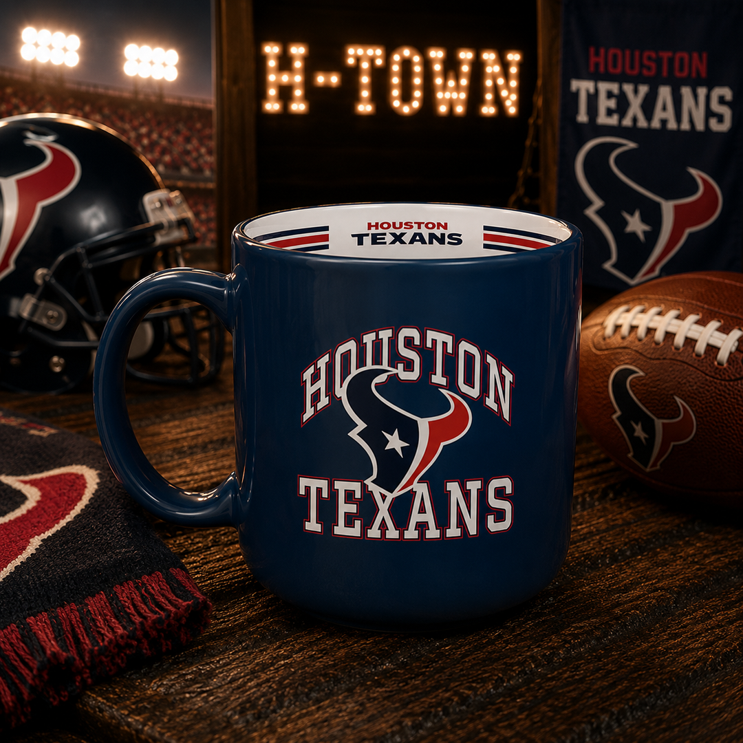 Houston Texans NFL Stripe Mug - 15oz (UK Ready)