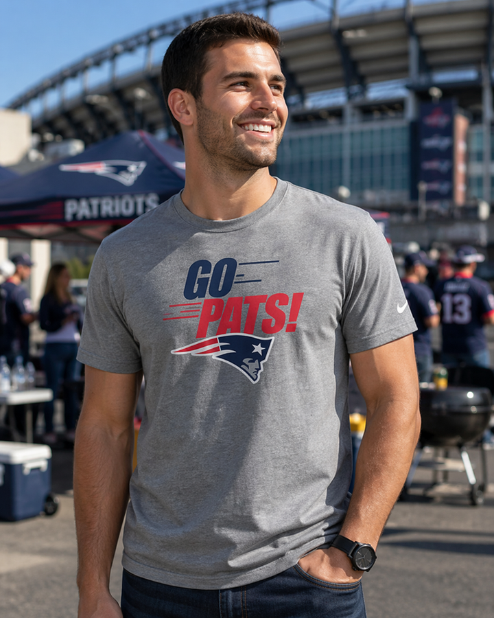 New England Patriots NFL Tee + FREE Premium Pennant (UK Stock)