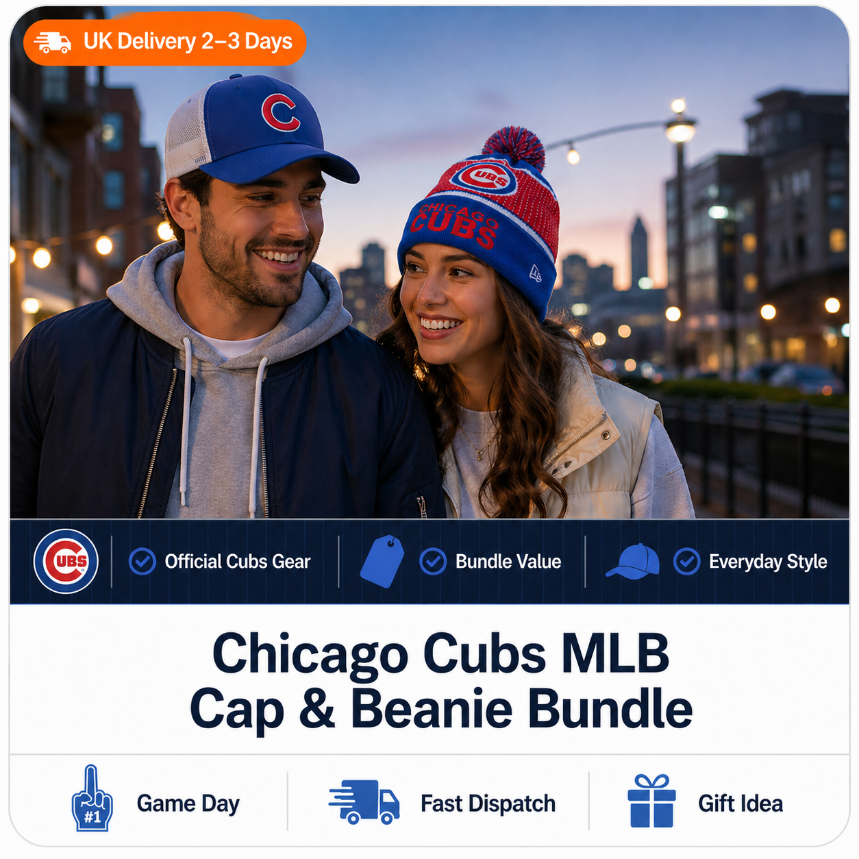 Chicago Cubs MLB Cap Bundle – One Size (UK Stock) - UKASSNI