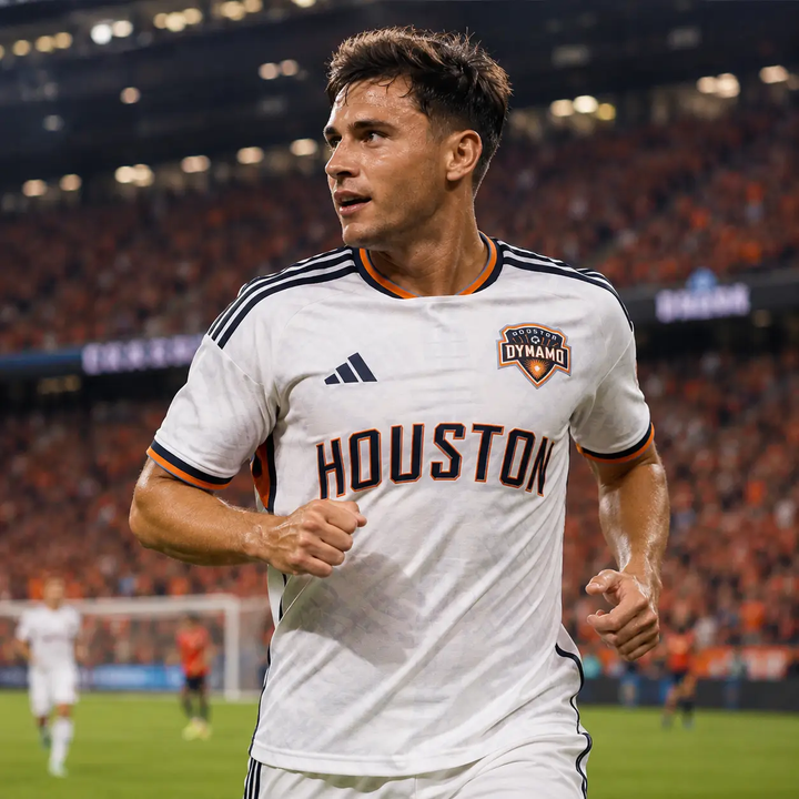 Houston Dynamo FC Jersey – MLS adidas Archive Authentic MD Anderson – White (USA Sourced) by Adidas
