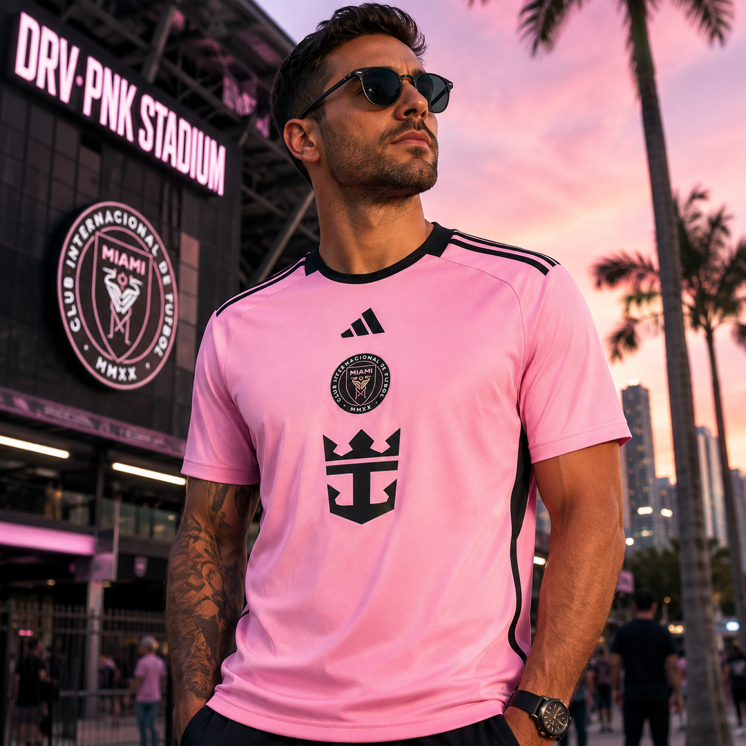 Inter Miami CF Lionel Messi Jersey - MLS adidas 2024 Getherness Replica – Pink – Medium (UK Ready)