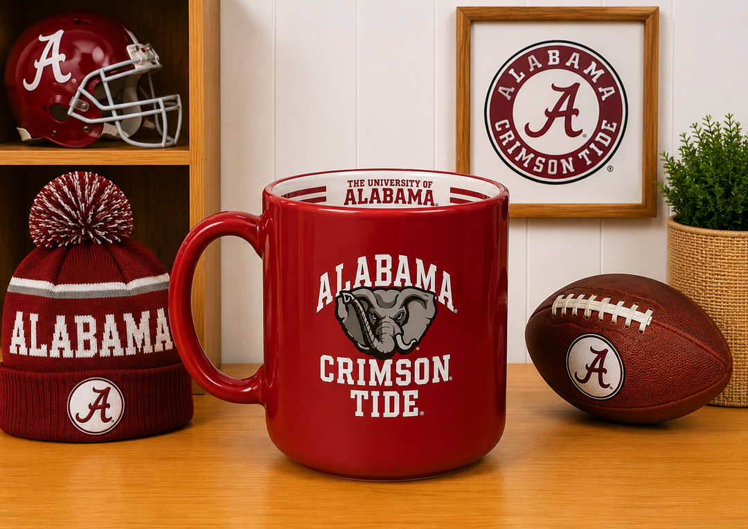 Alabama Crimson Tide Stripe Mug - NCAA 15oz (UK Ready)