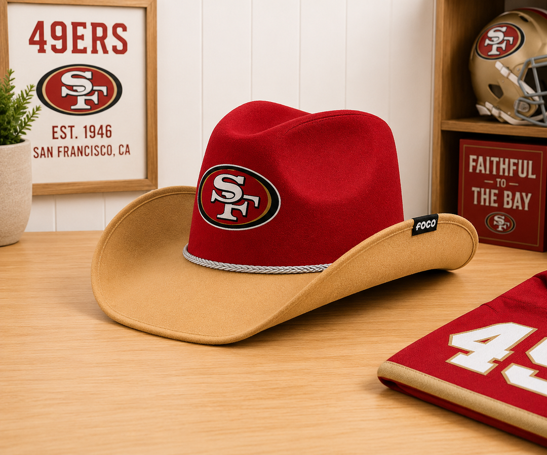 San Francisco 49ers NFL Two-Tone Cowboy Hat – (UK Stock)