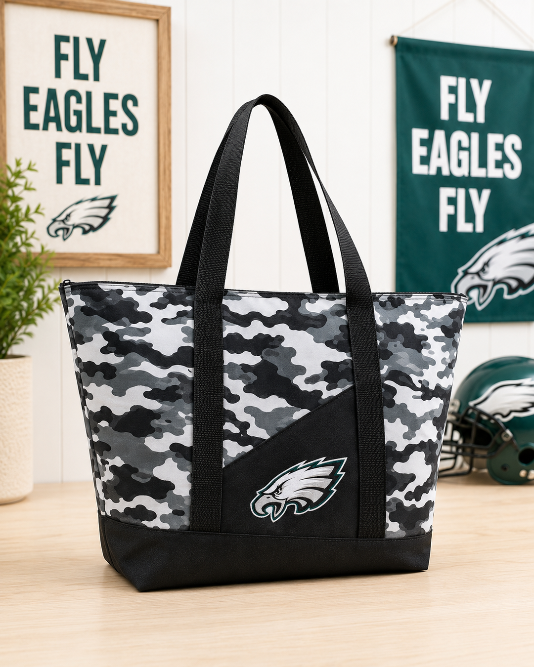 Philadelphia Eagles Littlearth Super-Duty Camo Tote Bag - NFL (UK Ready)