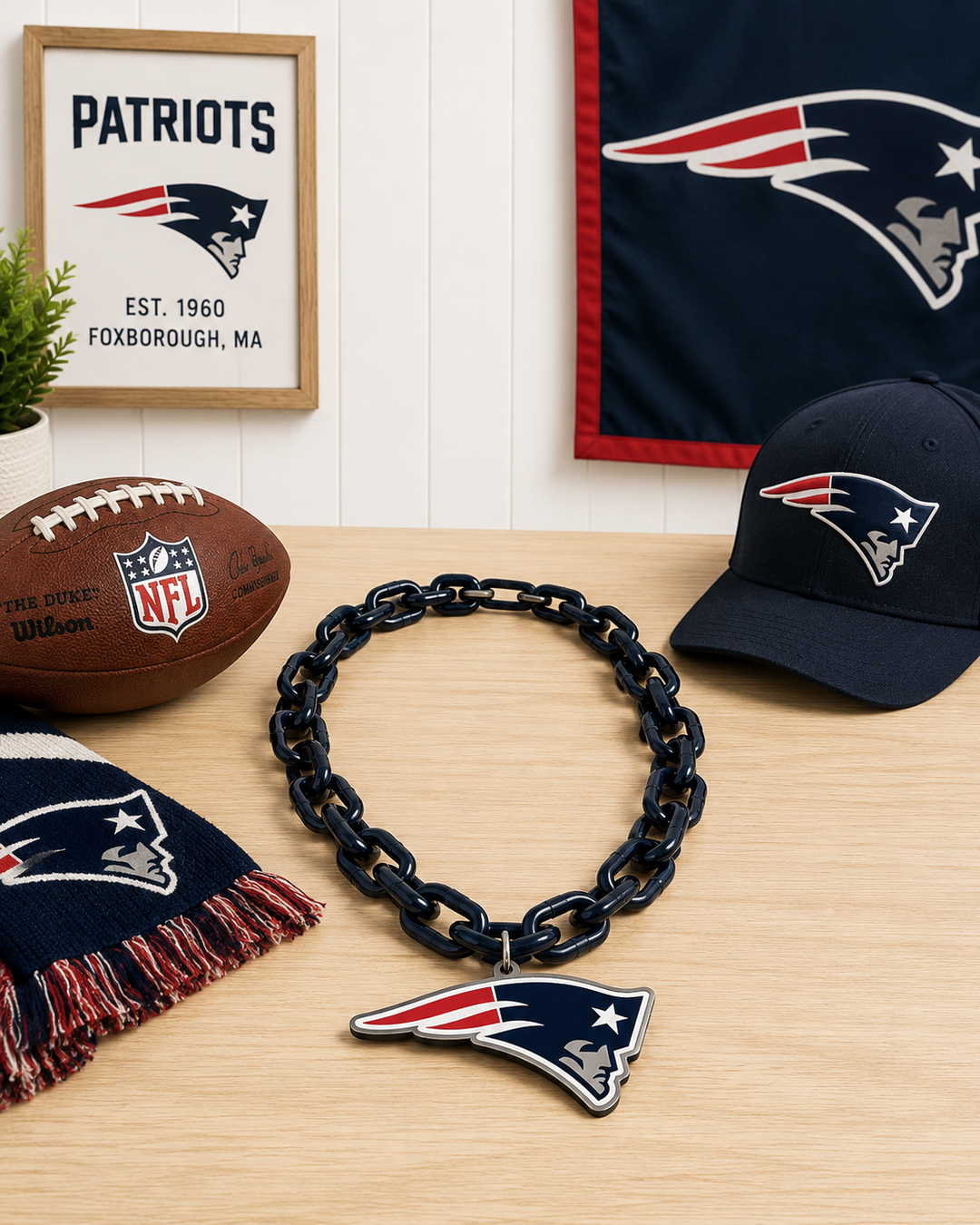 New England Patriots NFL FanFave Fan Chain (UK Stock)