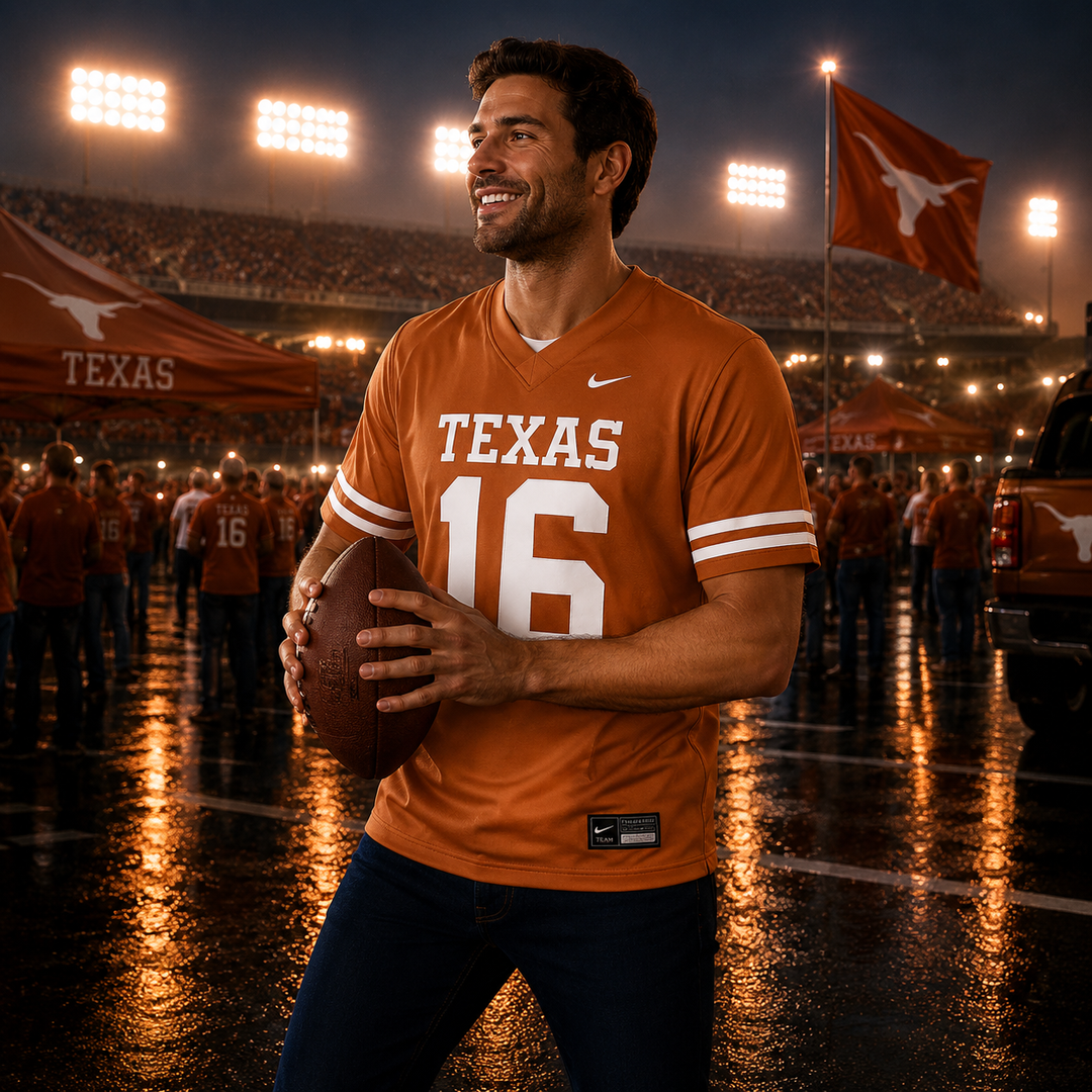Texas Longhorns Arch Manning Jersey - NCAA Nike Home Game – Texas Orange Large (UK Ready)