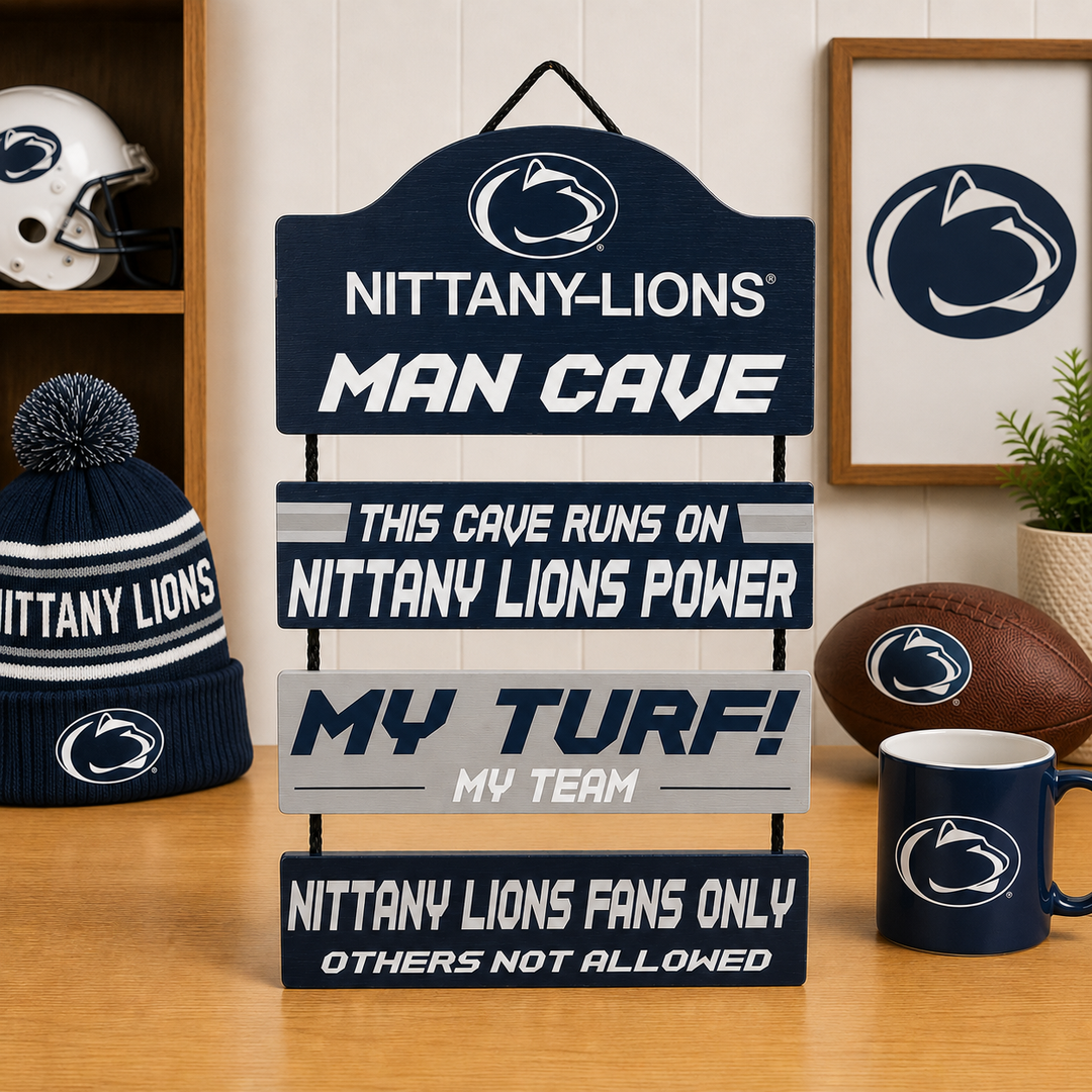 Penn State Nittany Lions NCAA Man Cave Dangle Sign (UK Stock)