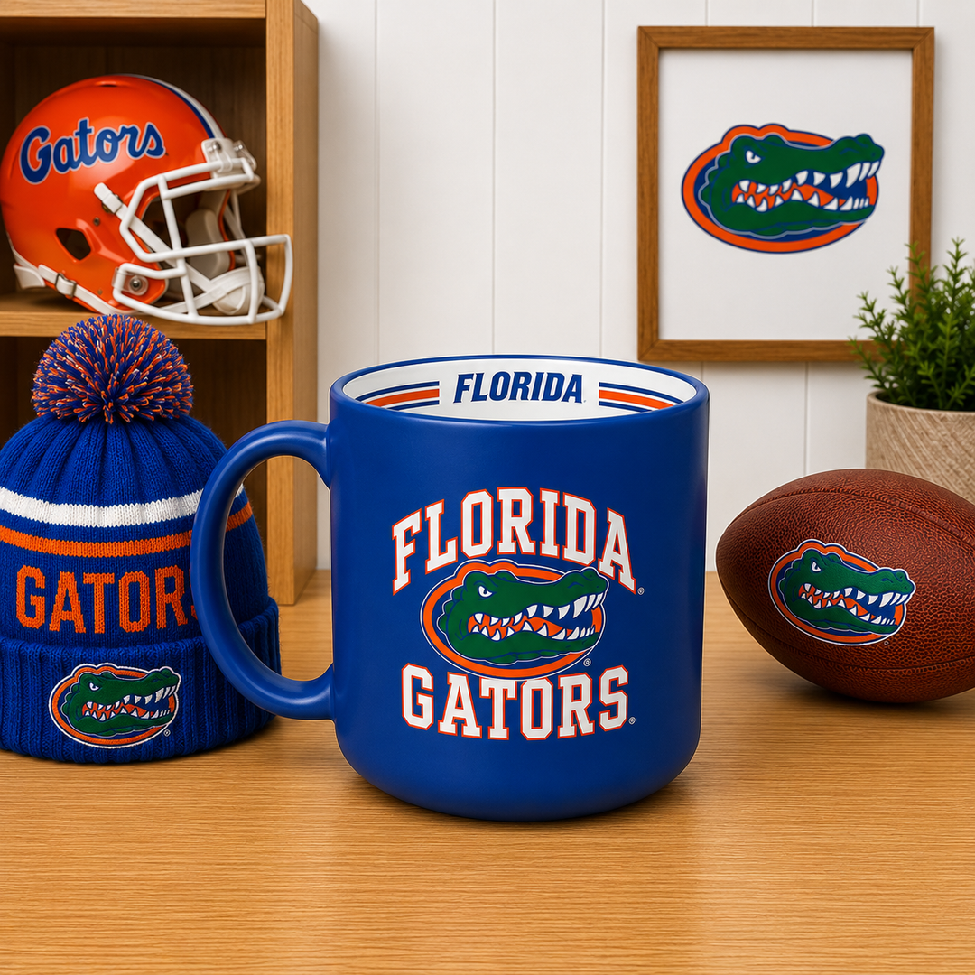 Florida Gators NCAA 15oz Stripe Mug (UK Stock)