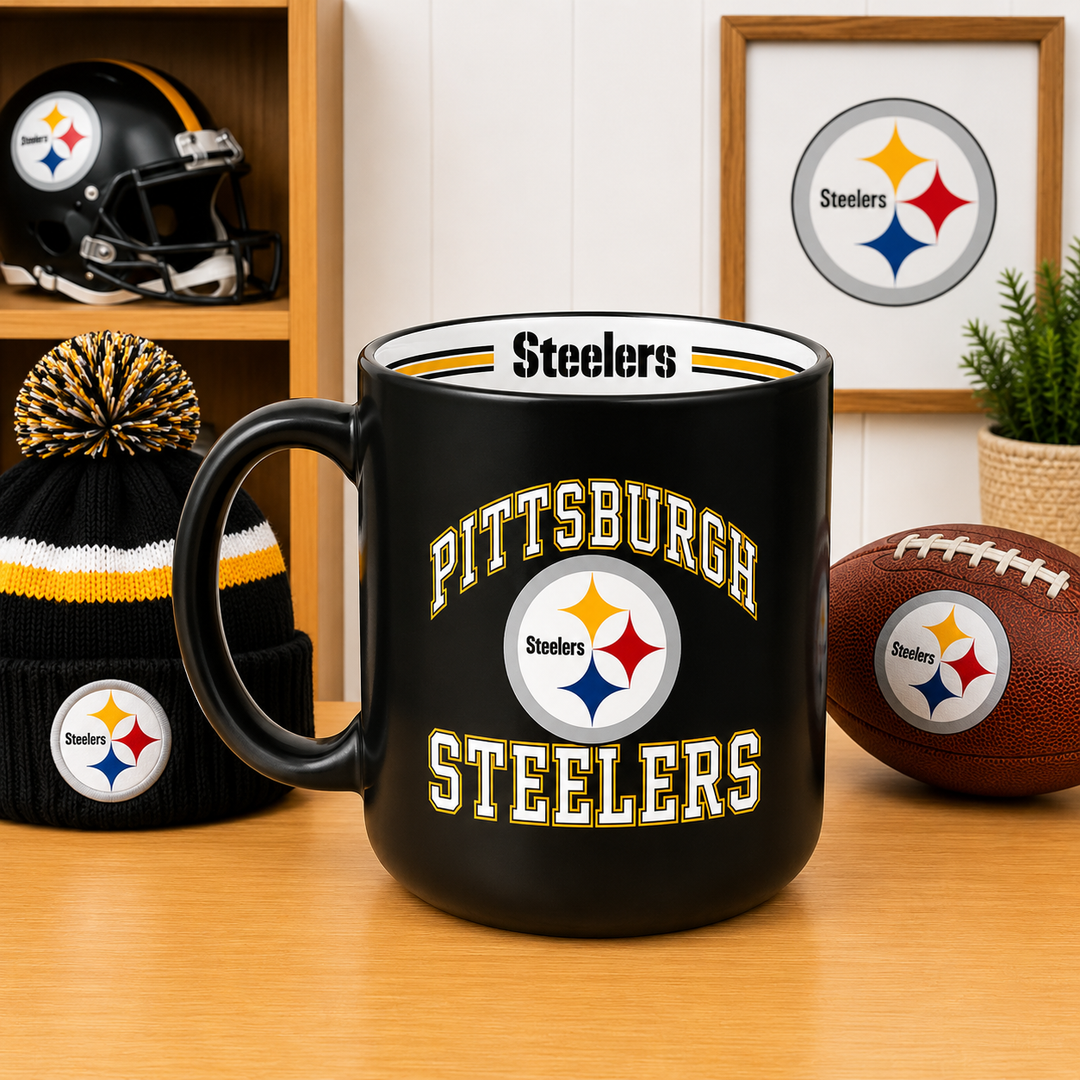 Pittsburgh Steelers NFL 15oz Stripe Mug – (UK Stock)