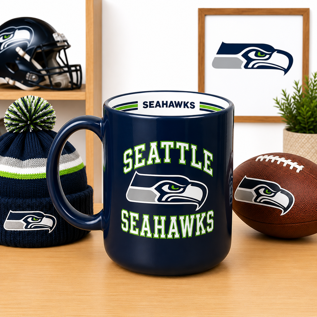 Seattle Seahawks UK 15oz. Stripe Mug (UK Stock)