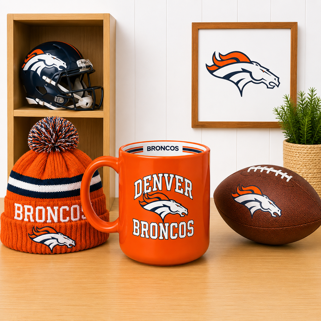 Denver Broncos NFL 15oz. Stripe Mug (UK Stock)