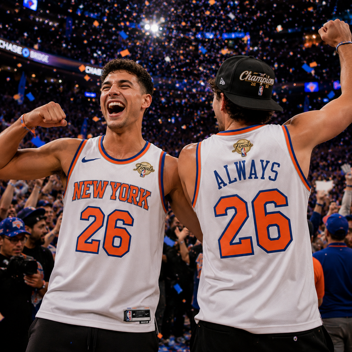 New York Knicks Nike 2026 NBA Finals Champions Always 26 Swingman Jersey - White (USA Sourced)
